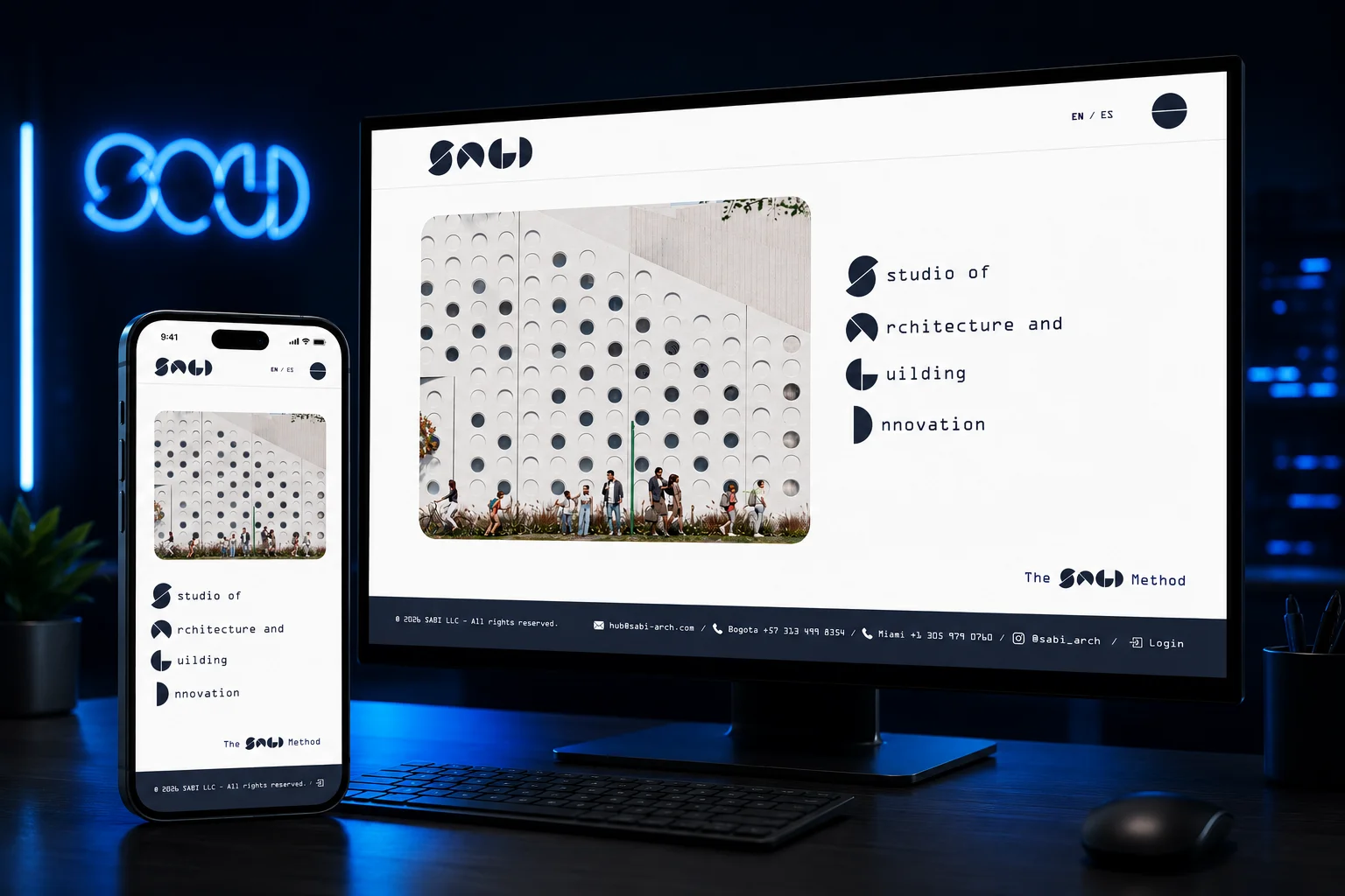 Página web corporativa desarrollada para estudio de arquitectura